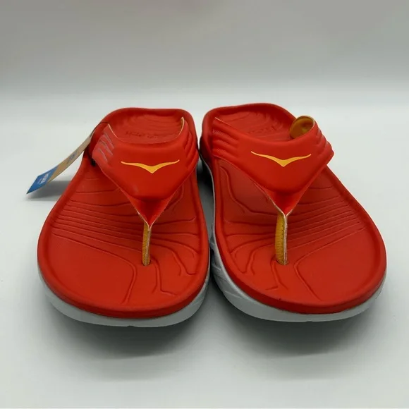 HOKA Ora Recovery Flip Fiesta Amber Yellow Men’s Size 10 Comfort Sandals NWT